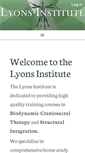 Mobile Screenshot of lyonsinstitute.com